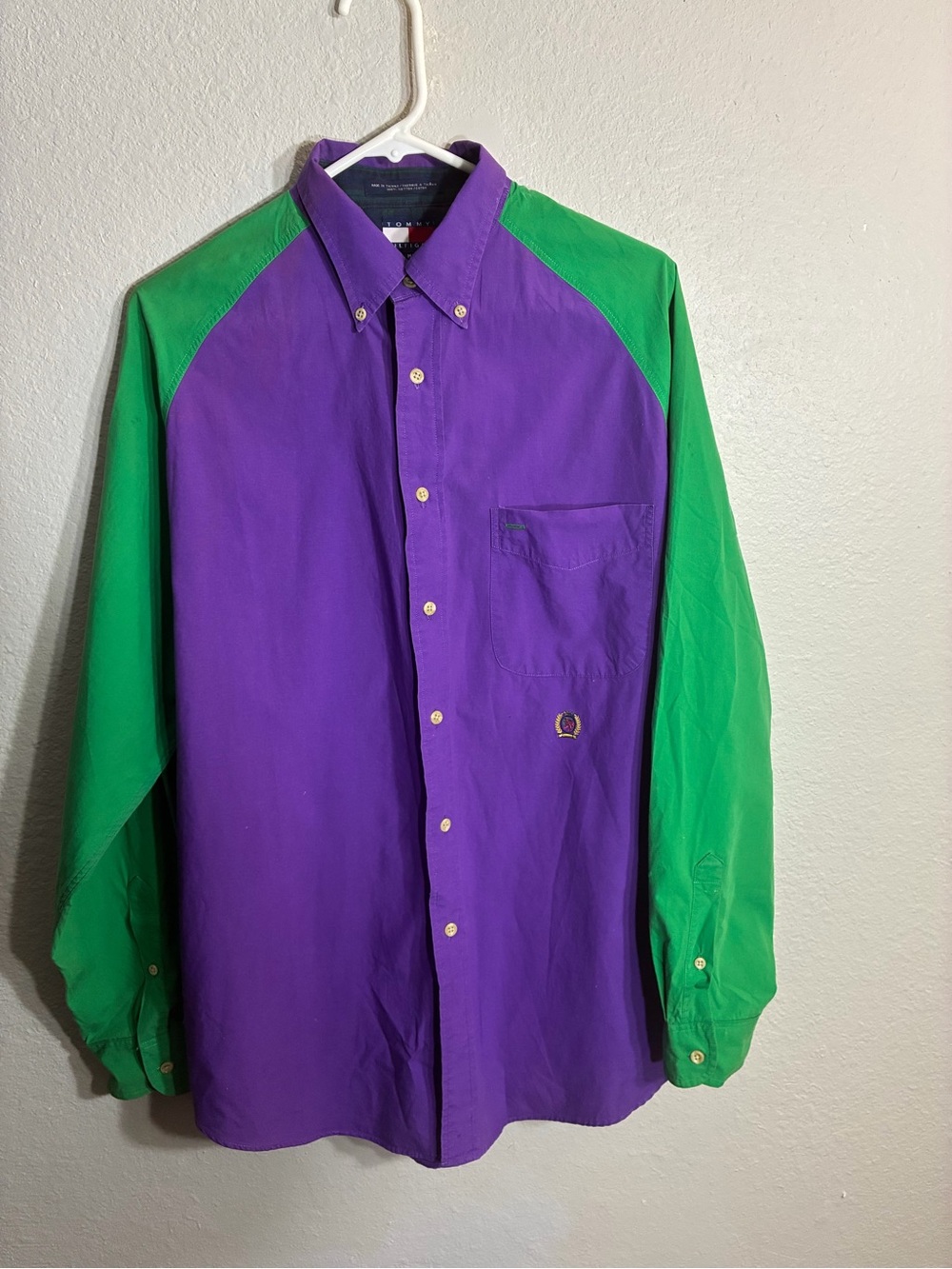 Vintage Tommy Hilfiger color block button up